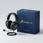 Boost MP-H10 Immersive Over-Ear Gaming Headset with Boom Microphone Wired