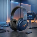 Boost MP-OE300 Deep Blue Wireless Wired Hi-Fi Over-Ear Headset - Image 3