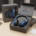 Boost MP-OE300 Deep Blue Wireless Wired Hi-Fi Over-Ear Headset - Image 2