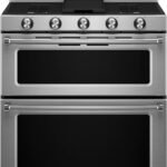 KitchenAid - 30 in. Wide 5 burners 6.0 cu. ft. Self-Cleaning Free-Standing Double Oven Gas Convection Range - Stainless Steel