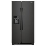 Whirlpool - 36 in. Wide 25 cu. ft. Side-by-Side Refrigerator - Black