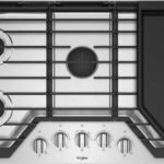 Whirlpool - 36 in. Wide 5 burners Gas Cooktop - Stainless Steel