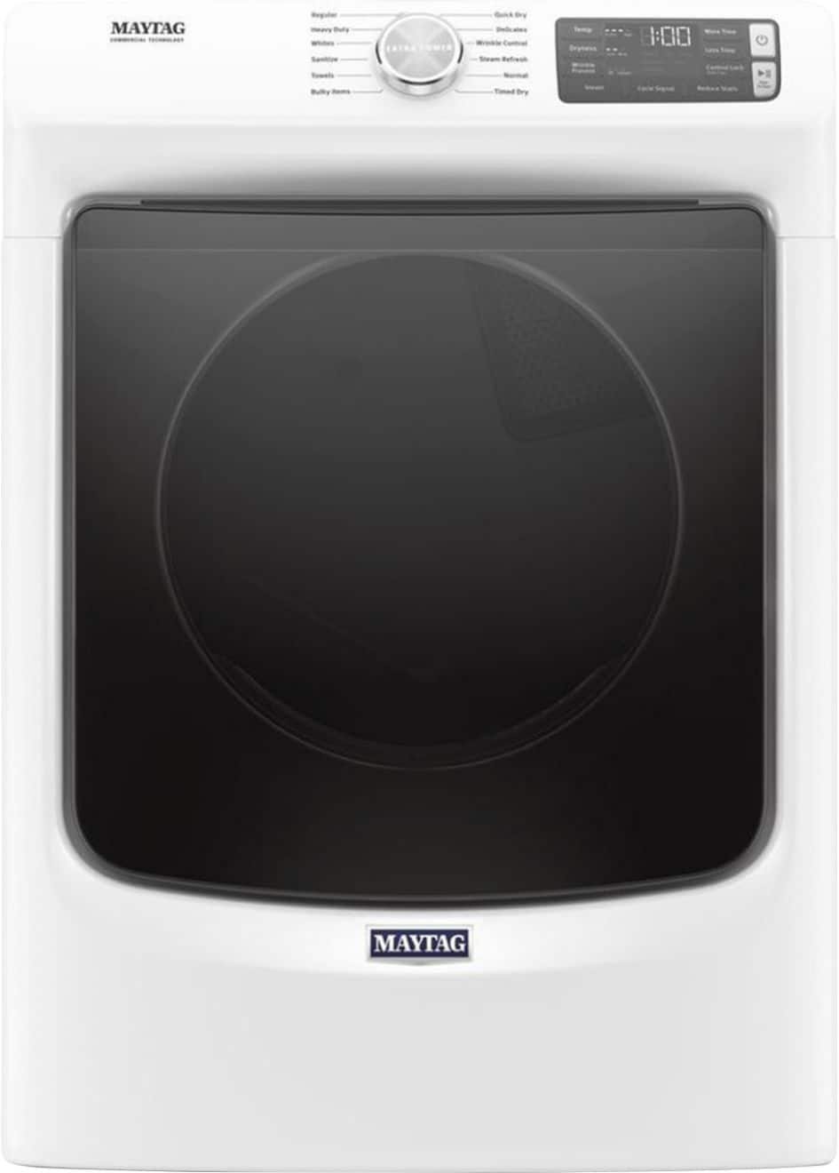 bestbuy-6313669-1.jpg Maytag - 7.3 Cu. Ft. Stackable Gas Dryer with Extra Power Button - White - Image 1
