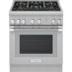 Thermador - Professional Series 30" Wide 4.4 Cu. Ft. Freestanding Dual Fuel Convection Range with Self-Cleaning and 5 Star Burners - Stainless Steel