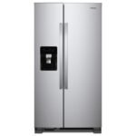 Whirlpool - 36 in. Wide 24 cu. ft. Side-by-Side Refrigerator with LED Interior Lighting - Monochromatic Stainless Steel