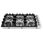 ZLINE - 36 in. Wide 6 Burner Gas Cooktop (RC36) - Stainless Steel