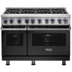 Viking - 48 in. Wide 8 Burner VGR Freestanding 7-Series Gas Range - Cast Black