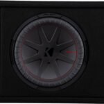 KICKER - CompR 12" Dual-Voice-Coil 2-Ohm Loaded Subwoofer Enclosure - Black