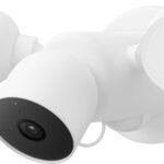 Google - Nest Cam with Floodlight - Outdoor or Wired - Smart Security Camera - Snow