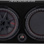 KICKER - CompRT Down-Firing 12- Dual-Voice-Coil 2-Ohm Loaded Subwoofer Enclosure - Black