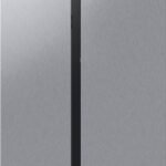 Samsung - 36 in. Wide BESPOKE Side-by-Side Counter Depth Smart Refrigerator with Beverage Center - Stainless Steel