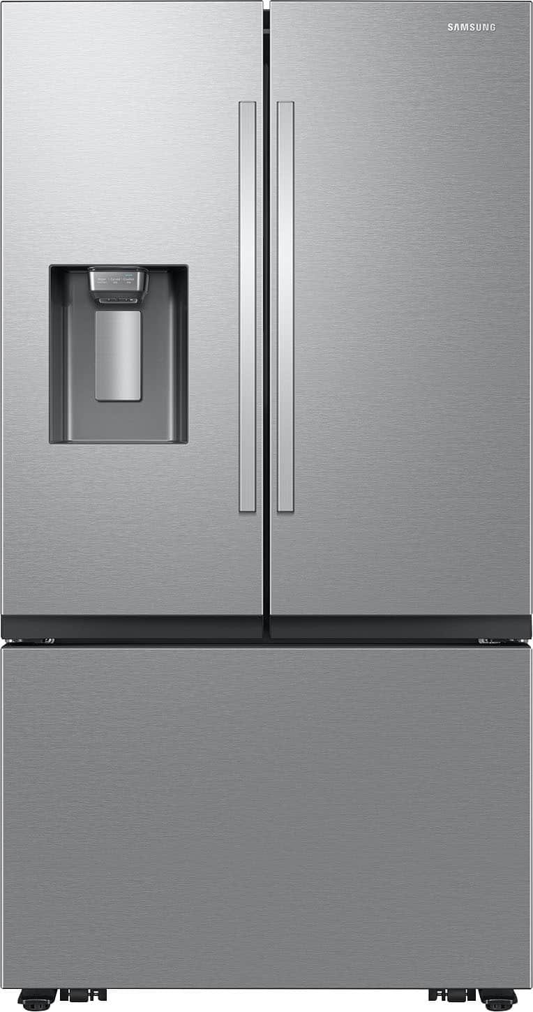 bestbuy-6546221-1.jpg Samsung - 36 in. Wide 31 cu. ft. 3-Door French Door Smart Refrigerator with Four Types of Ice - Stainless Steel - Image 1