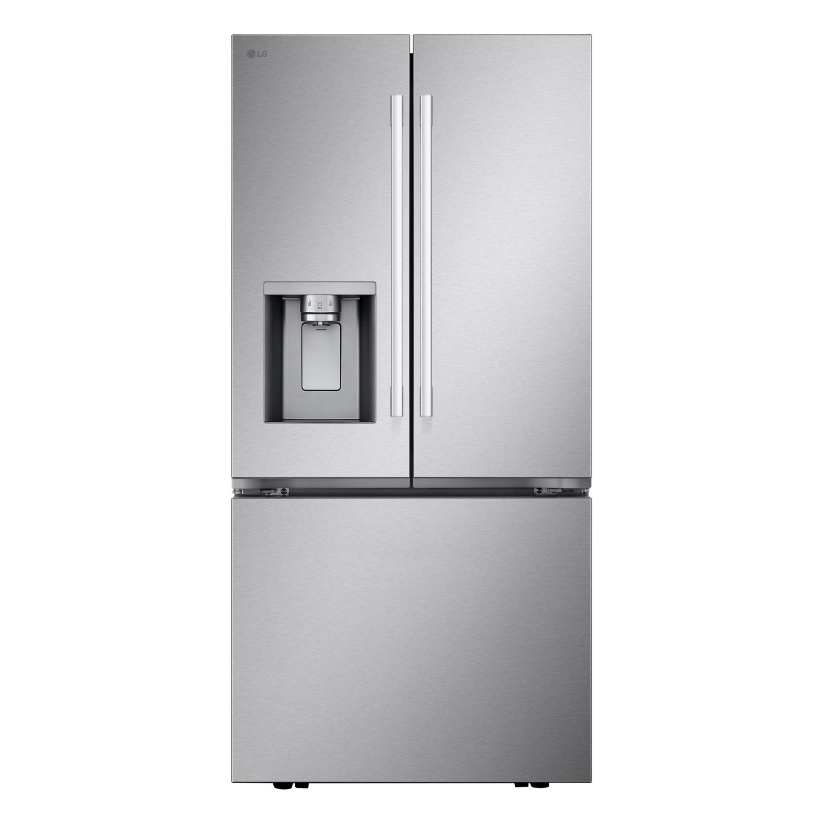 bestbuy-6593130-1.jpg LG - 33-in Wide Standard-Depth MAX 24.5 Cu. Ft. Smart French Door Refrigerator with Dual Ice - Stainless Steel - Image 1