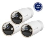 TP-Link - Tapo Wire-Free Dual Band Indoor/Outdoor 4K Smart Security Cameras 24/7 Always Monitoring, Magnetic Base (3-pack) No Fees - White