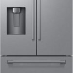 Samsung - 36 in. Wide Bespoke AI 29 cu. ft. 3-Door French Door Refrigerator with Zero Clearance Fit & Sphere Ice™ - Stainless Steel