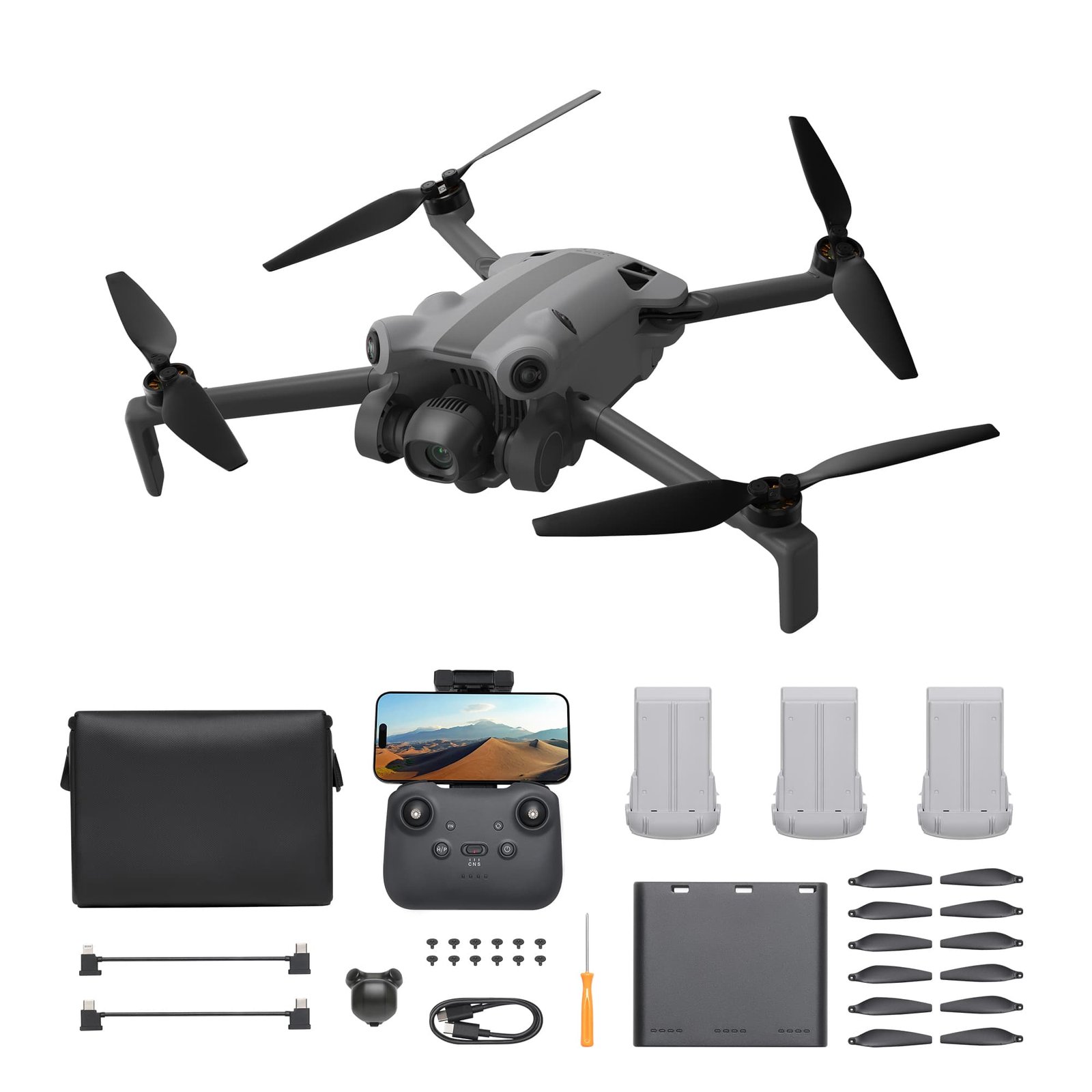 bestbuy-6672811-1.jpg SKYROVER - X1 Fly More Combo 8K Drone with Remote Controller - Gray - Image 1