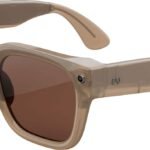 Meta - Fury - AI Glasses -Smart Features like 12MP Camera, Live Translate- 3K HD Resolution- 8+ Hour Battery- Dark Amber Lenses - Sandstone
