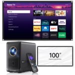 Vankyo - Performance H500RS Native Full HD 1080P Smart Single LCD Portable Projector with Built-in Roku TV, 100- Screen - Black