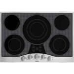 Viking - 31 in. Wide 5 Element Electric Cooktop - Stainless Steel
